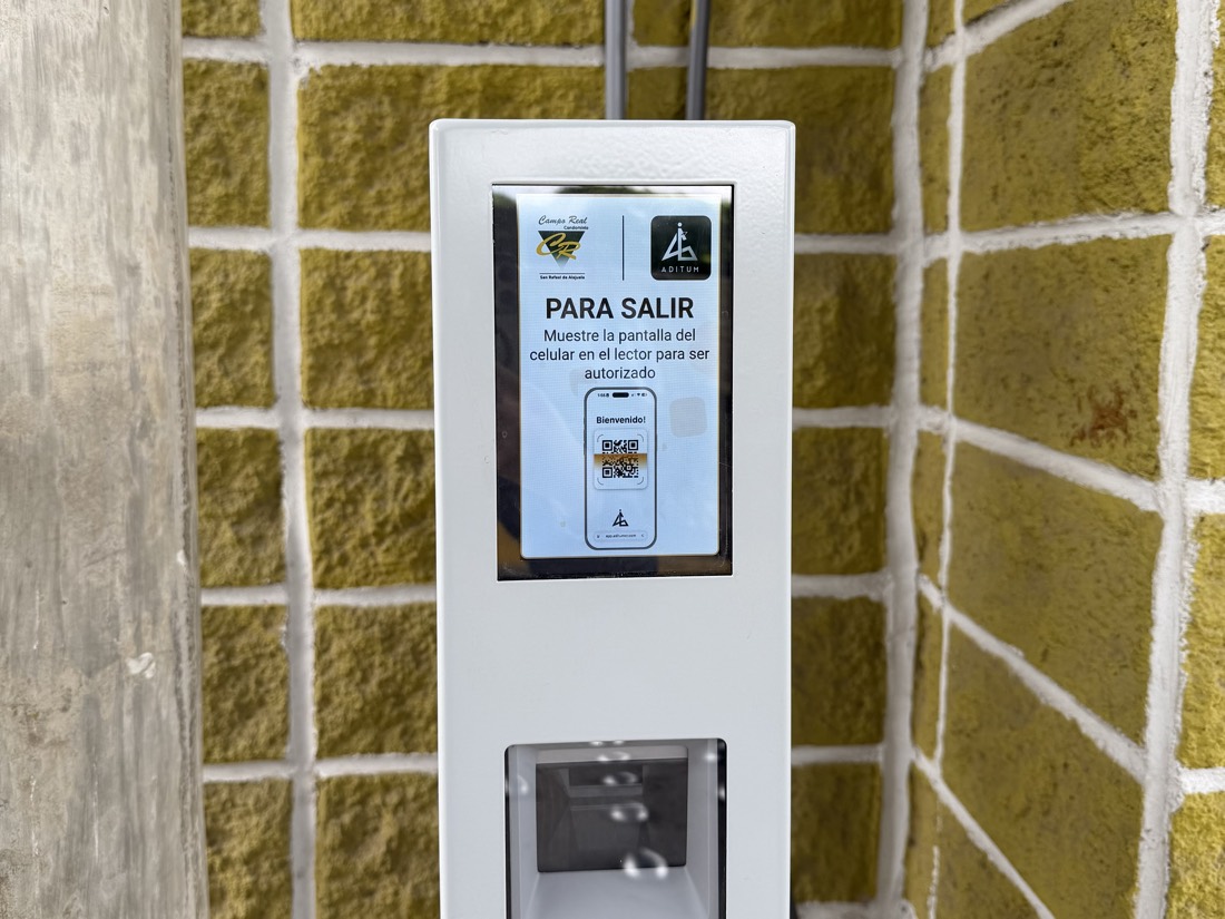 Aditum license plate reader installed at a condominium entrance